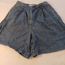 Marsh Landing Essentials Women&#39;s Blue Cotton Shorts Pants Size 10 Waist 26&quot; - $7.61