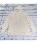 Gap Sweater Womens XS Ivory Hooded Drawstring Long Sleeve Pullover - $474.98 MXN