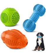 Dog Chew Toys 3 Pack for Aggressive Chewers, Multifunctional Teeth Clean... - $490.37 MXN