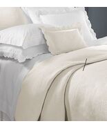 Sferra Alice Ivory Queen Coverlet Floral Scalloped 100% Cotton Matelasse... - $136.00