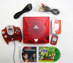 Sega Dreamcast Clear Red Console Controller New System Clock VMU Code Veronica + - £292.40 GBP