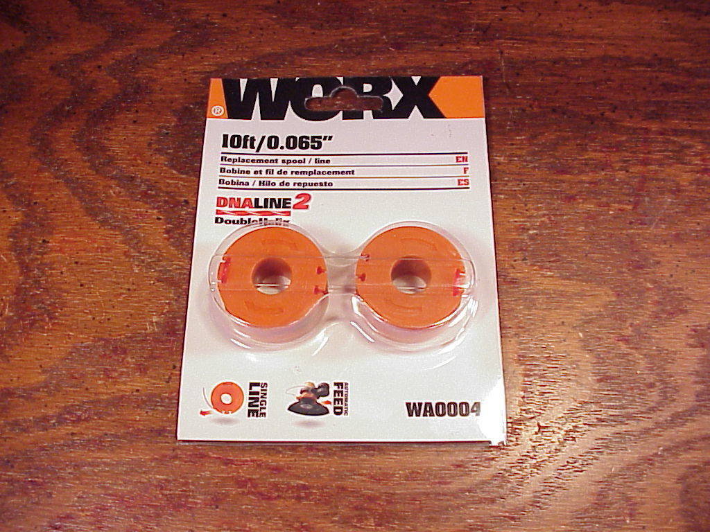 Pack of 2 Worx Dualine2 Double Helix Replacement Spools with Line, no. WA0004  - $7.95