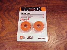 Pack of 2 Worx Dualine2 Double Helix Replacement Spools with Line, no. W... - $7.95