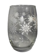 Royal Norfolk White Christmas Glitter Snowflake Stemless 15.5oz Rocks Wi... - €11,03 EUR