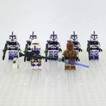 7Pcs Star Wars Mace Windu 187Th Legion Commander Clone Troopers Minifigures Toys - $37.98