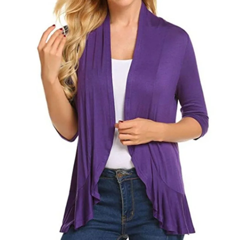  Foreign Trade Hot Style Women&#39;s Autumn New Style Hot Sale Solid Color Cardigan  - £81.27 GBP