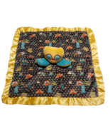 Douglas Baby Owl Lovey Security Blanket Yellow Satin Trim Polka Dot Plus... - $13.42