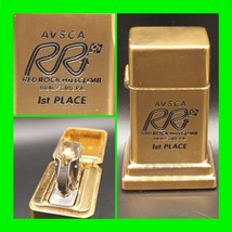 Vintage Gold Tone Zippo Barcroft Lighter ~ Red Rock Hill Climb 1st Prize UNFIRED - £398.10 GBP