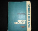 1978 Chevrolet Chevy Monza Service Shop Dealer Repair Manual Book - £11.81 GBP