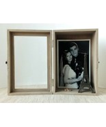 Extra Deep Light Taupe Shadow Box Glass door 5.7" x 8.5" x 3.3" Memory box - $34.62