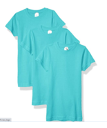AquaGuard Girls&#39; Jersey Longer Length T-Shirt 3 Pack, Caribbean Blue XL NWT - £6.78 GBP