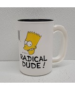 Vintage Radical Dude Bart Simpson Plastic Travel Coffee Mug Cup With Lid... - €13,20 EUR