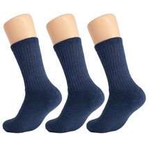 Athletic Cushioned Cotton Crew Sport Socks 3 Pairs Shoe Size 5-10 - £8.90 GBP