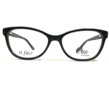 Chic Eyeglasses Frames FELICITY BLACK Polished Cat Eye Extra Large 58-17... - $46.53