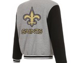 NFL New Orleans Saints Reversible Full Snap Fleece Jacket JHD Embroidere... - $134.99