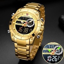 Naviforce Luxury Original Sports Wrist Watch for Men Quartz Steel Waterp... - £26.37 GBP+