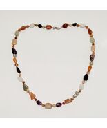 Desert Rose DRT MultiColored Polished Gemstone .925 Sterling Silver 28” ... - $931.72 MXN