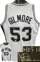 Artis Gilmore signed San Antonio White TB Custom Stitched Pro Style Basketball J - £88.43 GBP