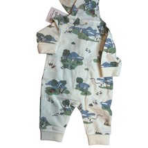 Polarn O Pyret Bunny Park Print Romper Zip Up with Hood Size 0-1 Month New - £19.33 GBP