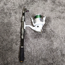 Sougayilang Fishing Rod Reel Combo Carbon Fiber Telescopic Pole 6 Ft  READ - £14.76 GBP