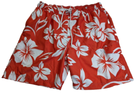 Sonoma Life+Style Mens Swimming Trunks Board Shorts Hawaiian Floral Lined XL - £10.91 GBP