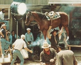 Blazing Saddles Mel Brooks on set watching scene set-up 8x10 inch photo - £8.68 GBP