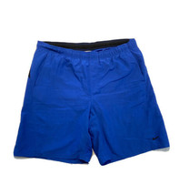 Vintage Nike Swim Trunks Blue Black Mens Large Pockets Summer Outdoor - £9.86 GBP