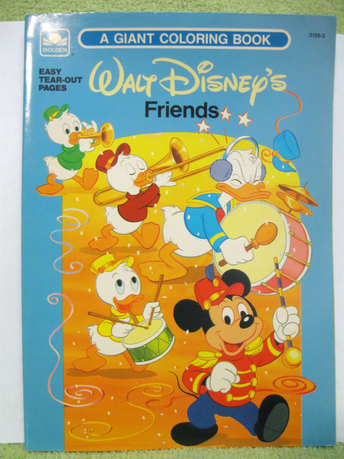 WALT DISNEY FRIENDS Vtg Coloring Book '87 MICKEY MOUSE Minnie DAISY DUCK UNUSED - $16.99