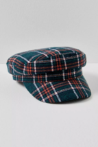 Free People Lilibeth Green Plaid Lieutenant Newsboy Hat Cap - $59.37