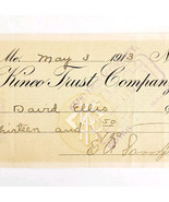 1913 Kineo Trust Company Bank Check E.A. Sampson Dover Maine Signed 4096... - $369.57 MXN