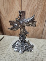 Vtg Arthur Court Standing Cross Peace Dove Olive Branch Scripture Isaiah... - $470.55 MXN