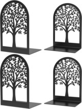 4 Pack 2 Pairs Book Ends Bookends Tree Book Ends for Shelves Modern Book Ends - £15.90 GBP