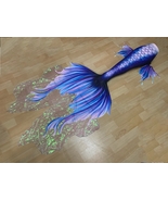 2024 Amazing Big Mermaid Tail for Kids Women NO Monofin Mermaid Costume ... - £73.69 GBP