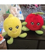 APPLE AND LEMON THE WOODLAND BEAR COMPANY LOT OF 2 FRUIT PLUSH 90s - $24.00