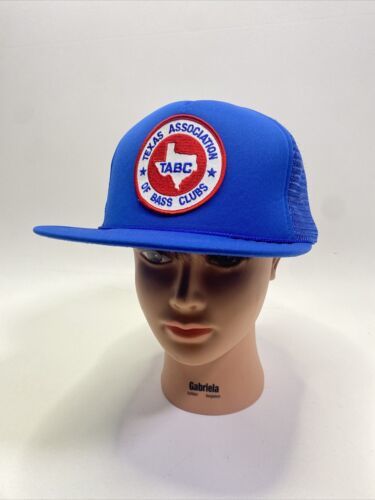 Primary image for Vintage TABC Texas Association Of Bass Clubs Patch Trucker Hat Snapback Ropebrim