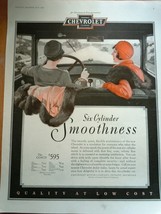 Chevrolet Six Cylinder Smoothness Magazine Advertising Print Ad Art 1929 - $6.99