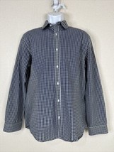 H&amp;M Slim Fit Blue White Gradient Gingham Check Shirt Long Sleeve Mens Me... - $12.94