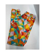 Lularoe One Size Multicolor Geometric Triangles Abstract Leggings Traini... - $30.77 CAD