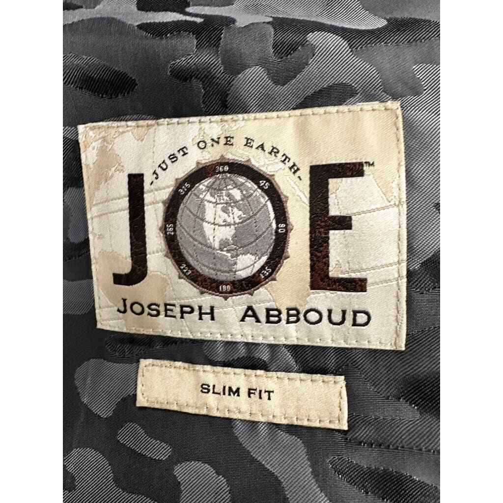 VTG RETRO Joseph Abboud Slim Fit Gray Suit 44 Reg 38.5 Waist Camo Satin Lining  Item image 5