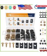 Universal 170-Pcs U-Nut Clips &amp; Screws Set - Corrosion-Resistant Storage... - $26.56 CAD
