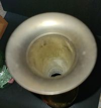 BRASS VASE WITH BEAUTIFUL ETCHINGS image 7