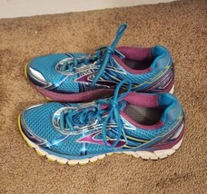 Brooks Adrenaline Womens GTS 15 Size 8.5 Purple Teal Running Shoes - $34.64