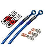 Yamaha R3 Blue Brake Lines (Non-ABS) 2015-2020 Front Rear Stainless Stee... - $131.23
