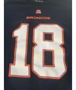Denver Broncos Football Mens Navy Blue White Orange 18 Manning T-Shirt XL - €12,58 EUR