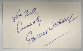 Edward Woodward (d. 2009) Signed Autographed 3x5 Index Card - £19.65 GBP