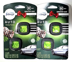 2 Pack of 2 Febreze Auto Snowy Forest Air Freshener 80 Days Scent - £23.97 GBP
