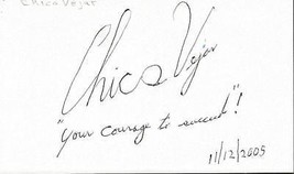 Chico Vejar Signed 3x5 Index Card - £31.02 GBP