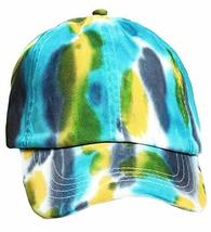 Tie Dye Cap 1960s Hippie Rainbow Color Hat for Men Women and Teens Tye Die - £8.62 GBP
