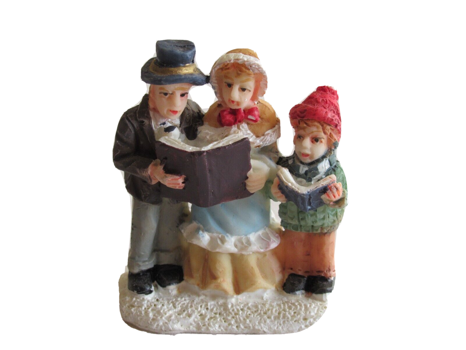 Primary image for Christmas Village Figurine Man Woman Couple Family Child Boy Son Caroling 1.9"