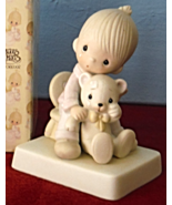 Precious Moment Figurine E-5200 Bear Ye One Another&#39;s Burdens with box - £31.93 GBP